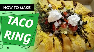 How To Make A Taco Ring Using Crescent Rolls/Rebecca's Kitchen