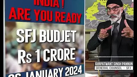 Is #India Ready For 26 January 2024 ?SFJ Budget Rs. 1 Crore