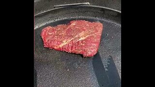 Flat Iron Steak and Eggs on the Kettle Grill