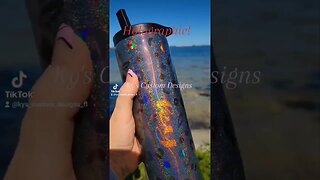 Holo #beach #dog #ocean #stainlesssteel #customtumblers #holographic