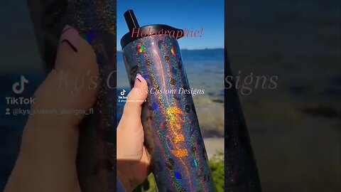 Holo #beach #dog #ocean #stainlesssteel #customtumblers #holographic