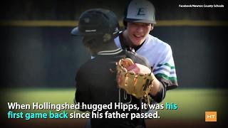 When a high school pitcher’s dad dies cheering him on, opposing player does this