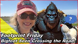 Bigfoot Crossing the Road