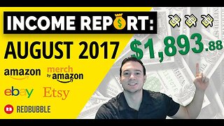 INCOME REPORT 💰 August 2017 | OVER $1,000 AMAZON MERCH ROYALTIES!