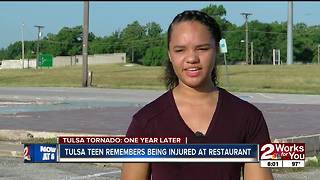 Tulsa teen remembers being swept up in a tornado one year later