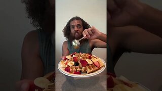 deluxe Berry waffle breakfast live with Rock Mercury on TikTok