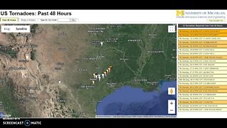 22 Plus Tornadoes Hit Within Five Hours Last Night!