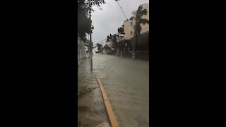 Heavy flooding and strong winds in Playa Del Carmen