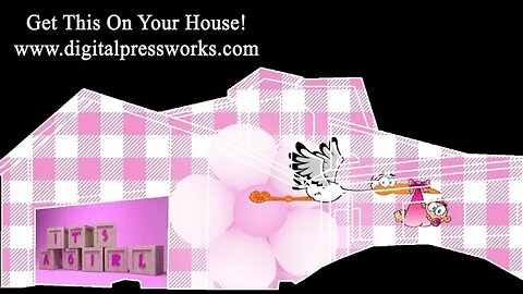 Baby Girl Gender Reveal House Projection Mapping Video Sample