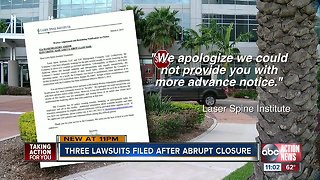 Federal lawsuits filed after abrupt closure of Laser Spine Institute
