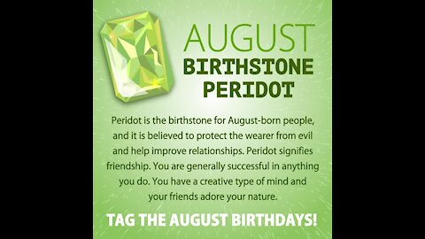 August birthstone peridot [GMG Originals]