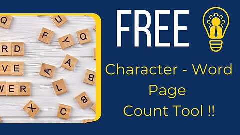 Free Character - Word - Page Count Tool