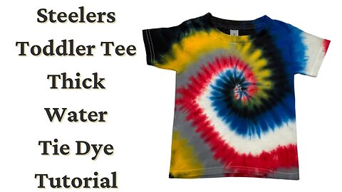 Tie-Dye Designs: Thick Water & Liquid Spiral Steelers Inspired Toddler Tee