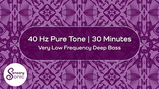 40 Hz Pure Tone | Very Low Frequency Deep Bass
