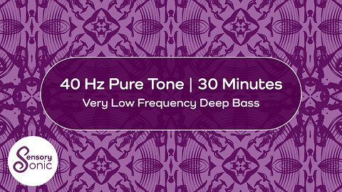 40 Hz Pure Tone | Very Low Frequency Deep Bass