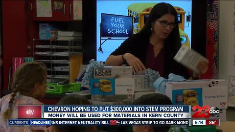 Students at Veterans Elementary School receive STEM supplies