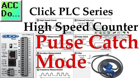 Click PLC High Speed Counter Input Pulse Catch Mode