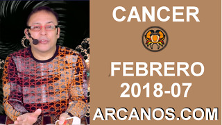 CANCER FEBRERO 2018-07-11 al 17 Feb 2018-Amor Solteros Parejas Dinero Trabajo-ARCANOS.COM