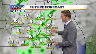 On-and-off showers Tuesday