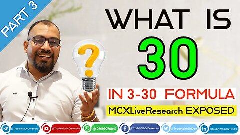 PART3 | What is 30 in 3-30 FORMULA | MCXLiveResearch EXPOSED | 3:30 STRATEGY IN BNF #optionstrading