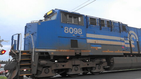 Conrail Heritage Unit Leads Norfolk Southern Freight Train