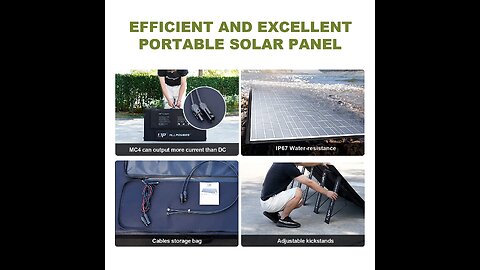 Foldable Solar Panel 400W / 200W / 140W / 100W / 60W Solar