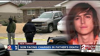 Son facing charges in father's death