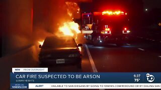 Car fire suspected to be arson