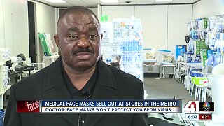 Medical face masks sold out across KC area