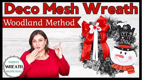 DECO MESH SNOWMAN WREATH DIY TUTORIAL | WOODLAND RUFFLE METHOD | DOLLAR TREE DIY STEP BY STEP WREATH