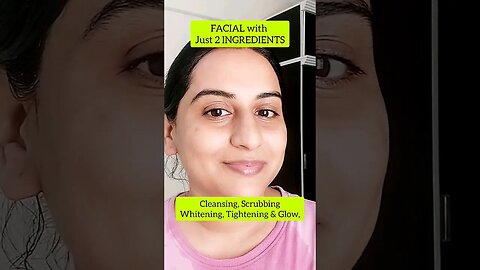 Facial at home with just 2 ingredients #facial #glowingskin #shorts #viral