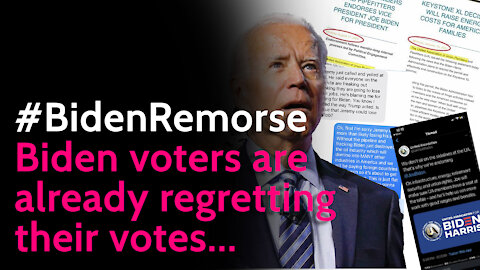 #BidenRemorse - Biden voters are already regretting their votes