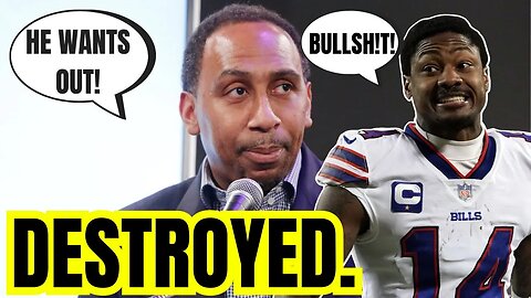 Stephen A Smith Gets BLASTED by Bills WR Stefon Diggs! First Take Host CALLED LIAR over wanting OUT?