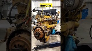 Before and after installing CAT C15 engine #shorts #engine #beforeandafter