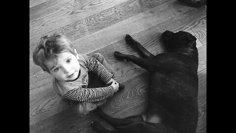 Baby and Dog Lovely