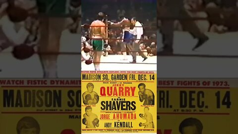Jerry Quarry knocks out Earnie Shavers in th 1st round.