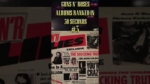 Guns N' Roses Albums Ranked in 30 Seconds #gunsnroses #axlrose