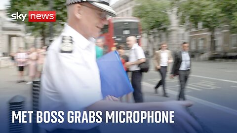 Met Police chief grabs Sky journalist's microphone after COBRA meeting | NE