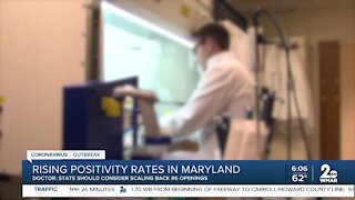 Rising positivity rates in Maryland