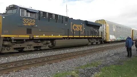 CSX M205 Autorack Train From Berea, Ohio October 21, 2023