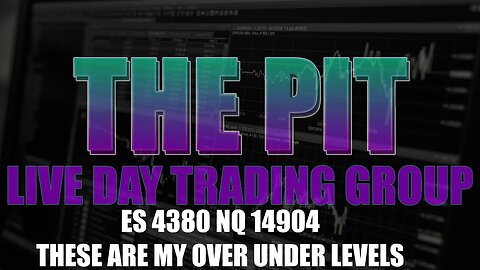 Every Sell The Rally Needs A Rally To Sell - Premarket Trade Plan - The Pit Futures Trading