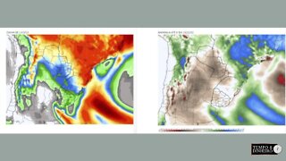 Instabilidade no Sudeste, parte do centro-leste e Norte do País. RS com chuvas esparsas