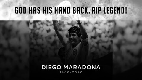 RIP Diego Maradona Finally God Has His 🖐 Barackler Never Forgets