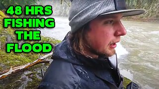 48 HR SOLO Fishing CHALLENGE In FLOODED Rivers!