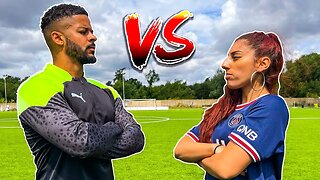 FOOTBALL CHALLENGES VS FEMALE MESSI ⚽️🔥