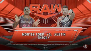 WWE Monday Night Raw Austin Theory vs Montez Ford