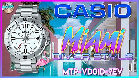 No need to spend a ton of money! | Casio Miami Diver Style 50m Quartz MTP-VD01D-7EV Unbox & Review