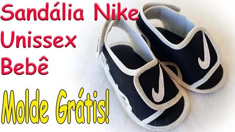 Como Fazer Sandalinha Nikezinha Unissex Bebê (Molde Grátis!)