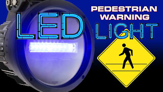 90W High Intensity Pedestrian Warning LED Light - 12-32V DC - Blue Beam 50ft - Crane Operations