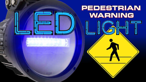 90W High Intensity Pedestrian Warning LED Light - 12-32V DC - Blue Beam 50ft - Crane Operations
